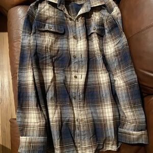 Carhartt Men's Plaid Shirt Jacket - Blue and Tan